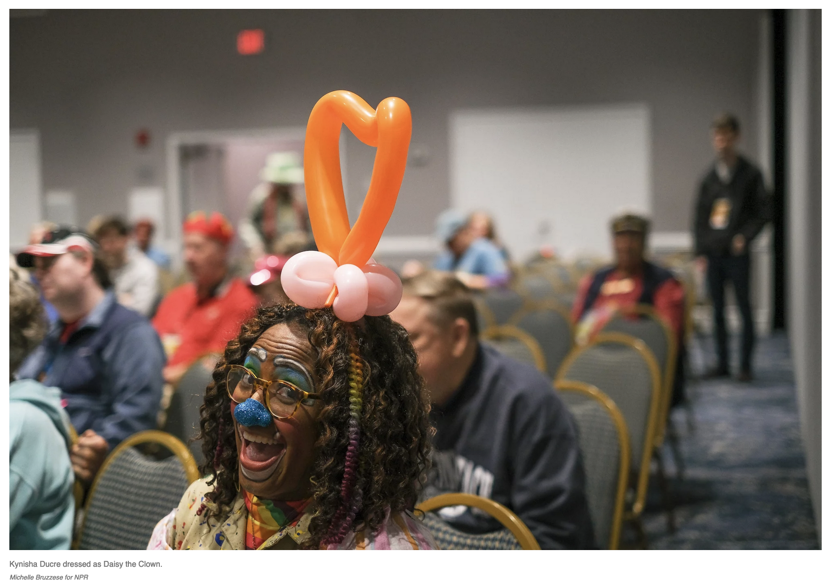 Clowns converge on Orlando for funny business, Photography Michelle Bruzzese for NPR 