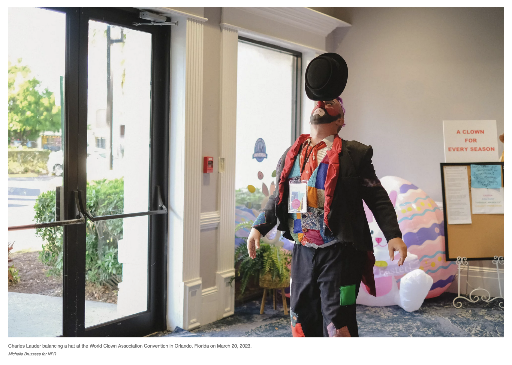 Clowns converge on Orlando for funny business, Photo Michelle Bruzzese for NPR 