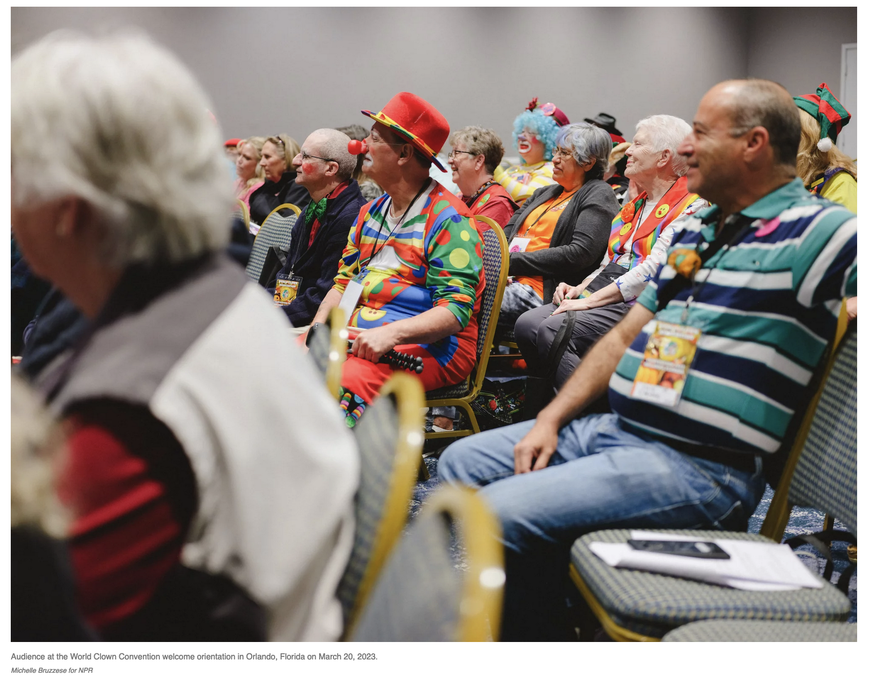 Clowns converge on Orlando for funny business, Photo Michelle Bruzzese for NPR News 