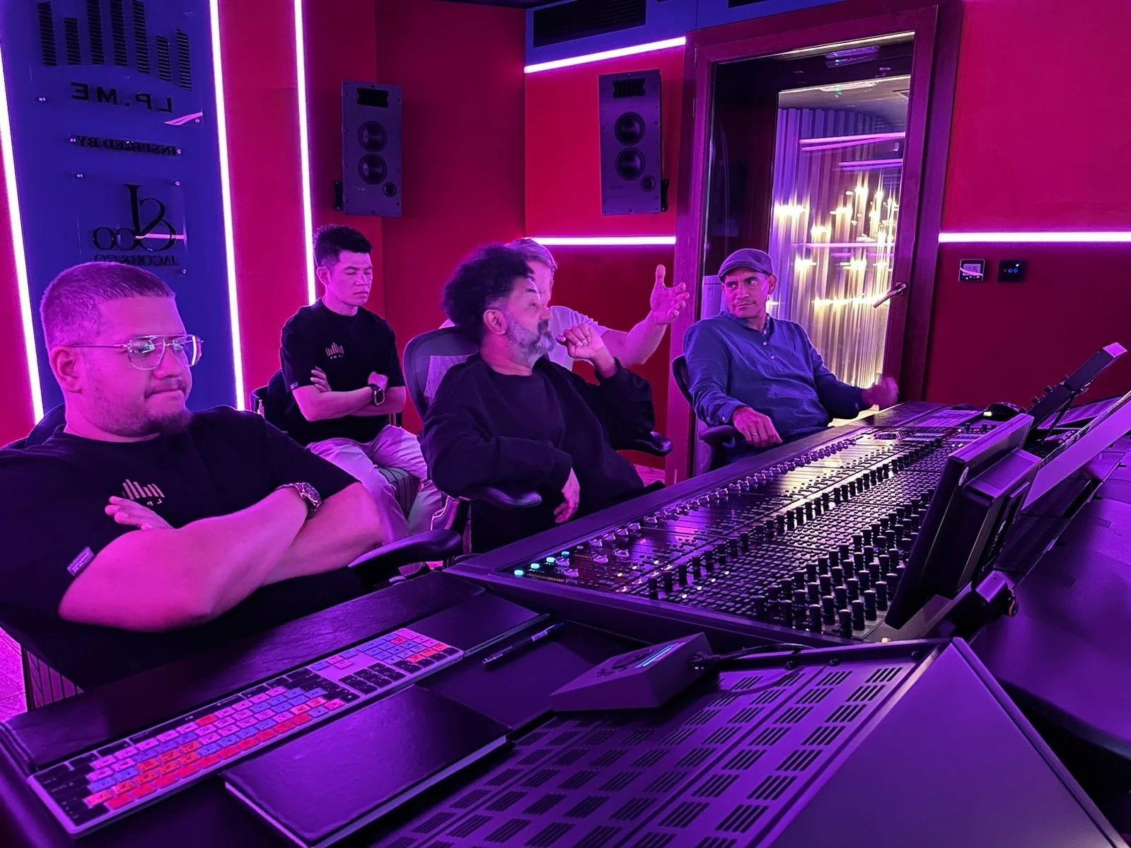 Mixing session in the studio