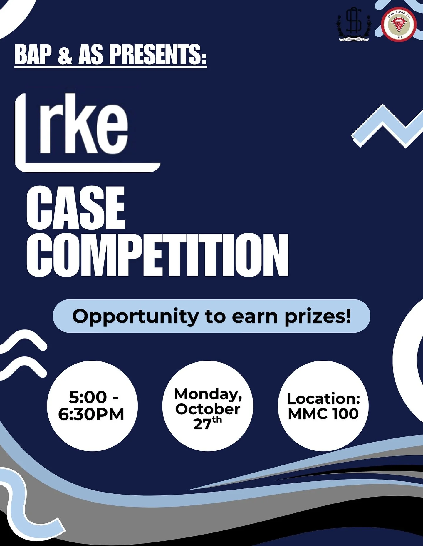 We're excited to be hosting RKE case competition again for the semester! Have the chance to earn cash prizes while participating with your peers in a case competition, all hosted by RKE! As a reminder, this is an RSVP event, so if you want to partici