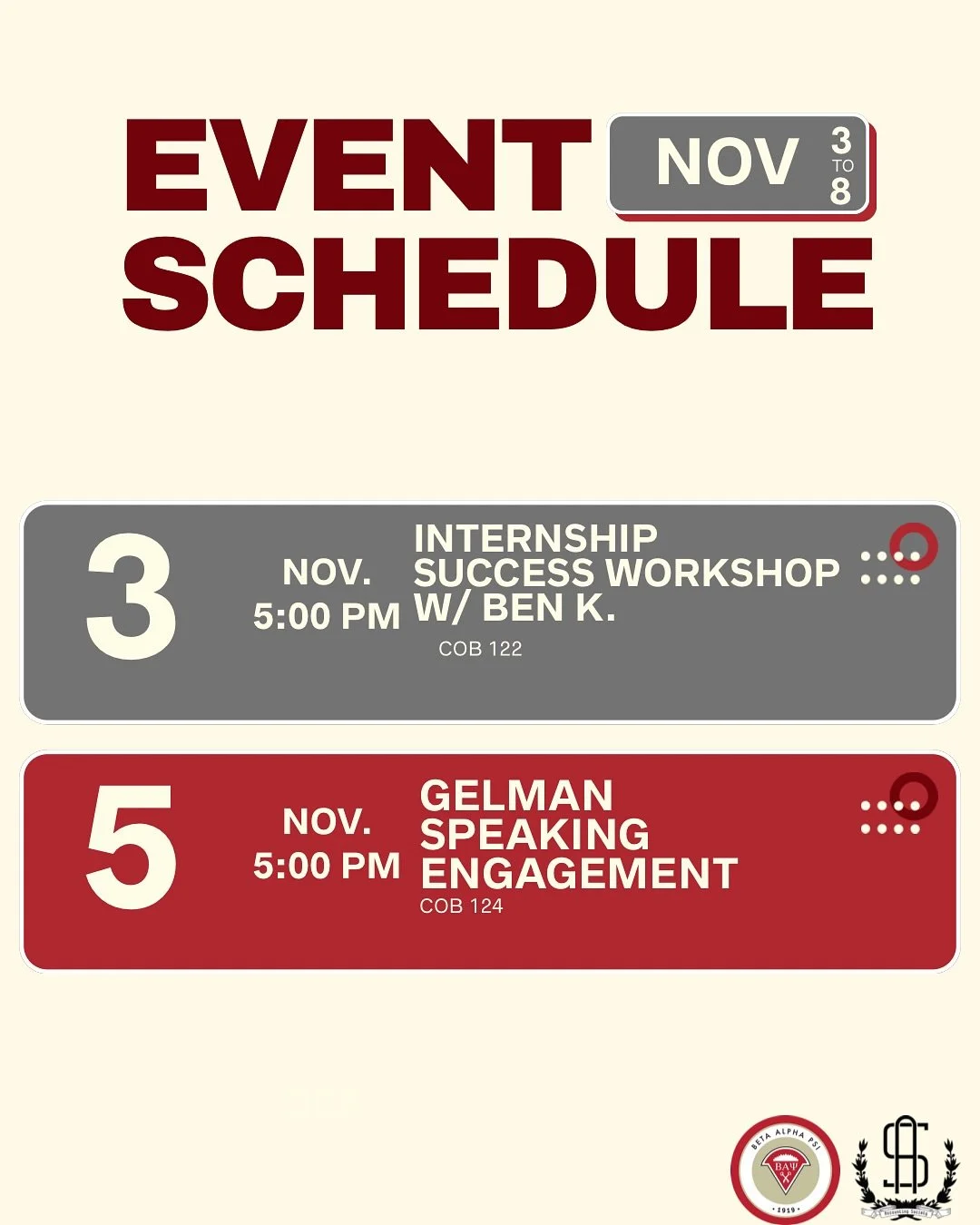 See this weeks events!