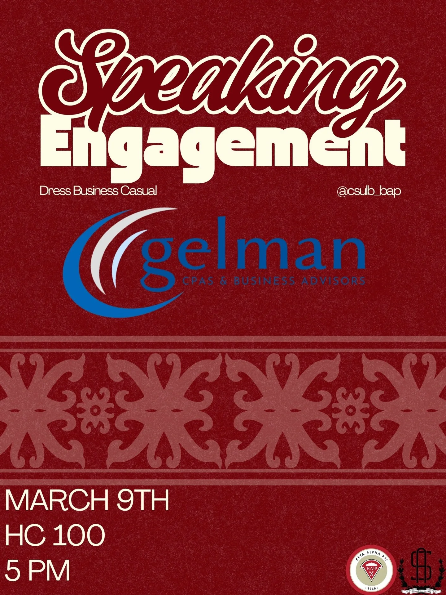 Join us for the Gelman Speaking Engagement, tomorrow, at 5PM in HC 100! 

This is a great opportunity to connect with professionals from Gelman, learn more about the services they provide, and gain insight into potential internship and early career o