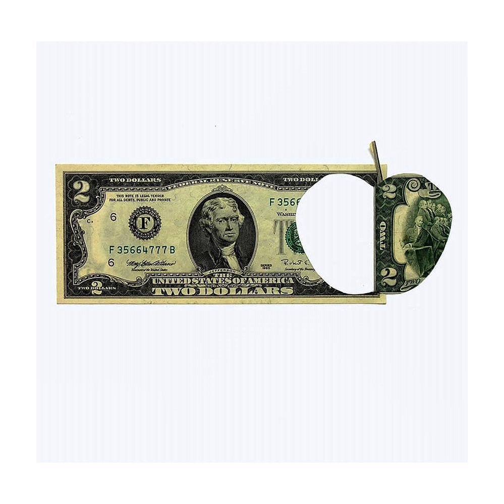 Yunier Hern&aacute;ndez 
Fruto Prohibido (Forbidden Fruit), 2018
American dollar banknote handcut on heavy paper.

@yunierstudio18 

#CubanArt #CubanArtist #Cuba #Havana #HabanaArte #Dollar #Currency #Collage #Kunst #ArtContemporain