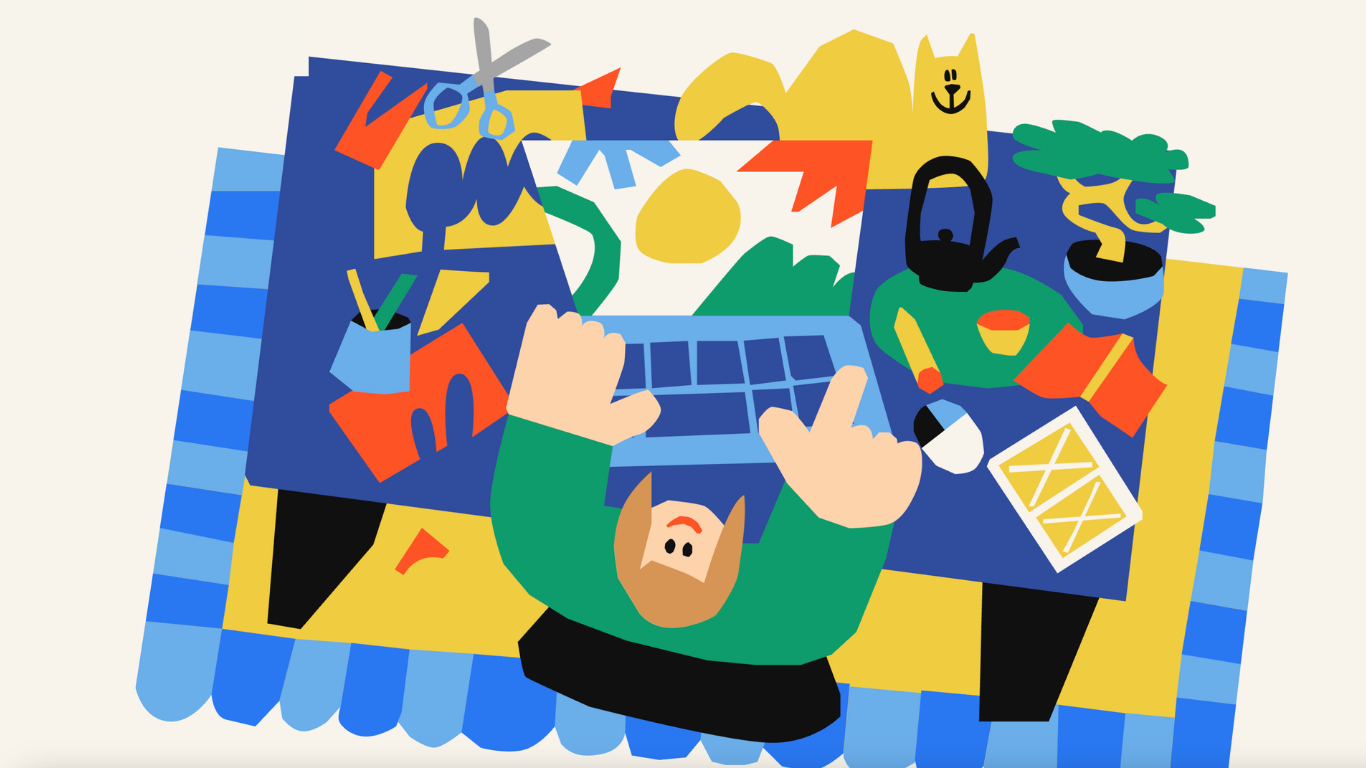 Playful illustration Squarespace website
