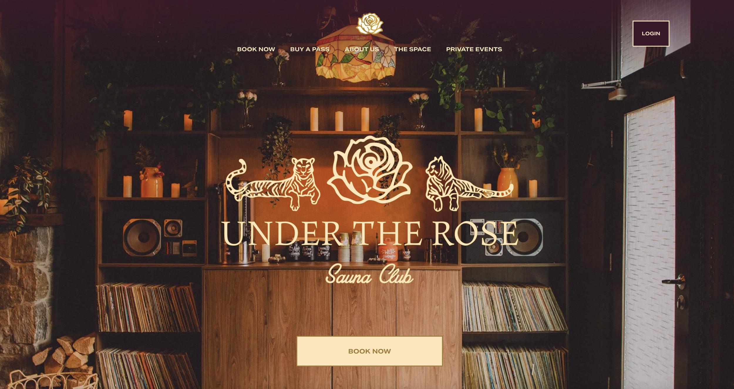 a hero section for a website showcasing the midcentury modern trend in 2026 web design