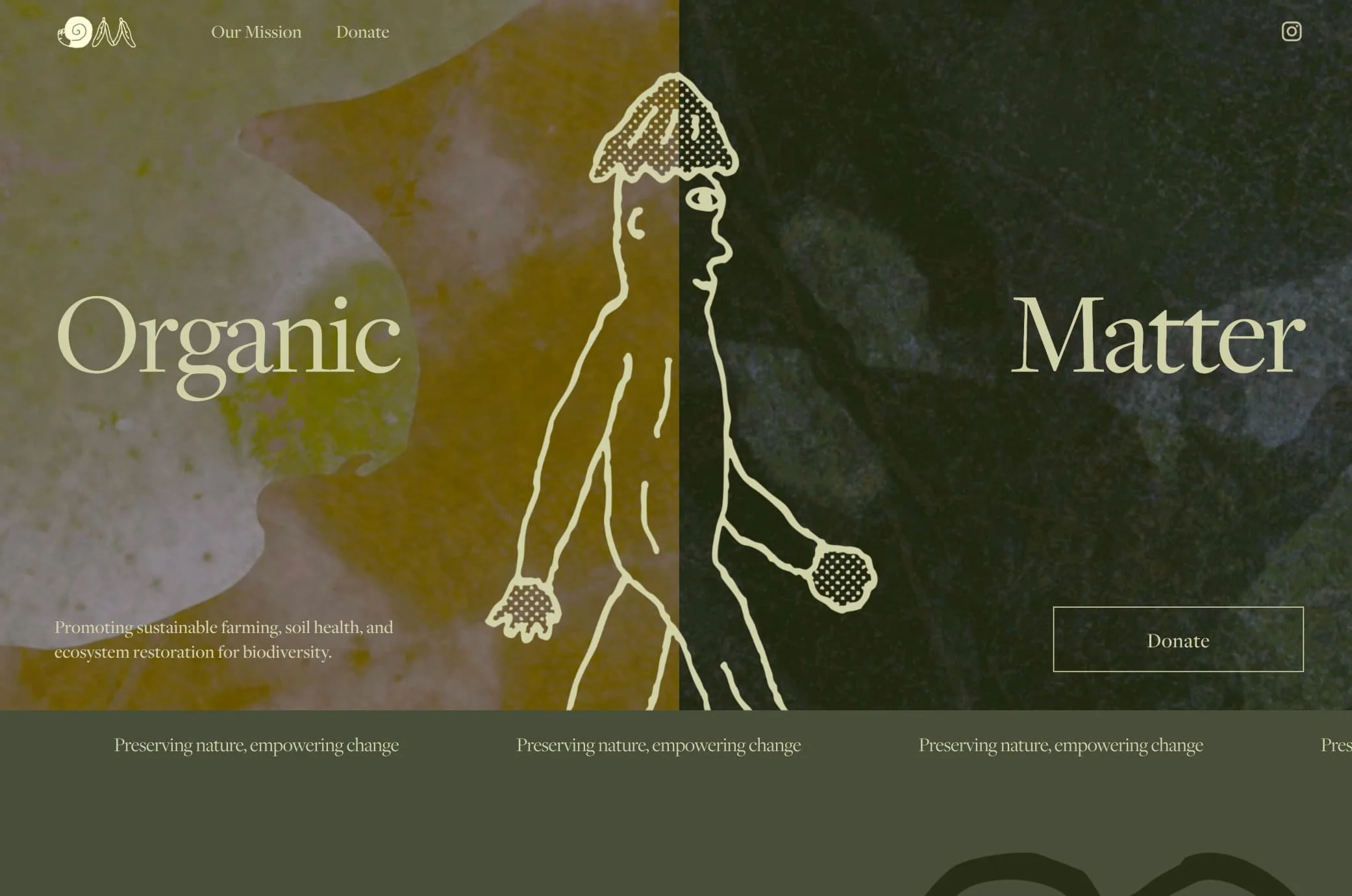 squarespace template featuring trending elements like hand drawn doodles, serif fonts and organic shapes