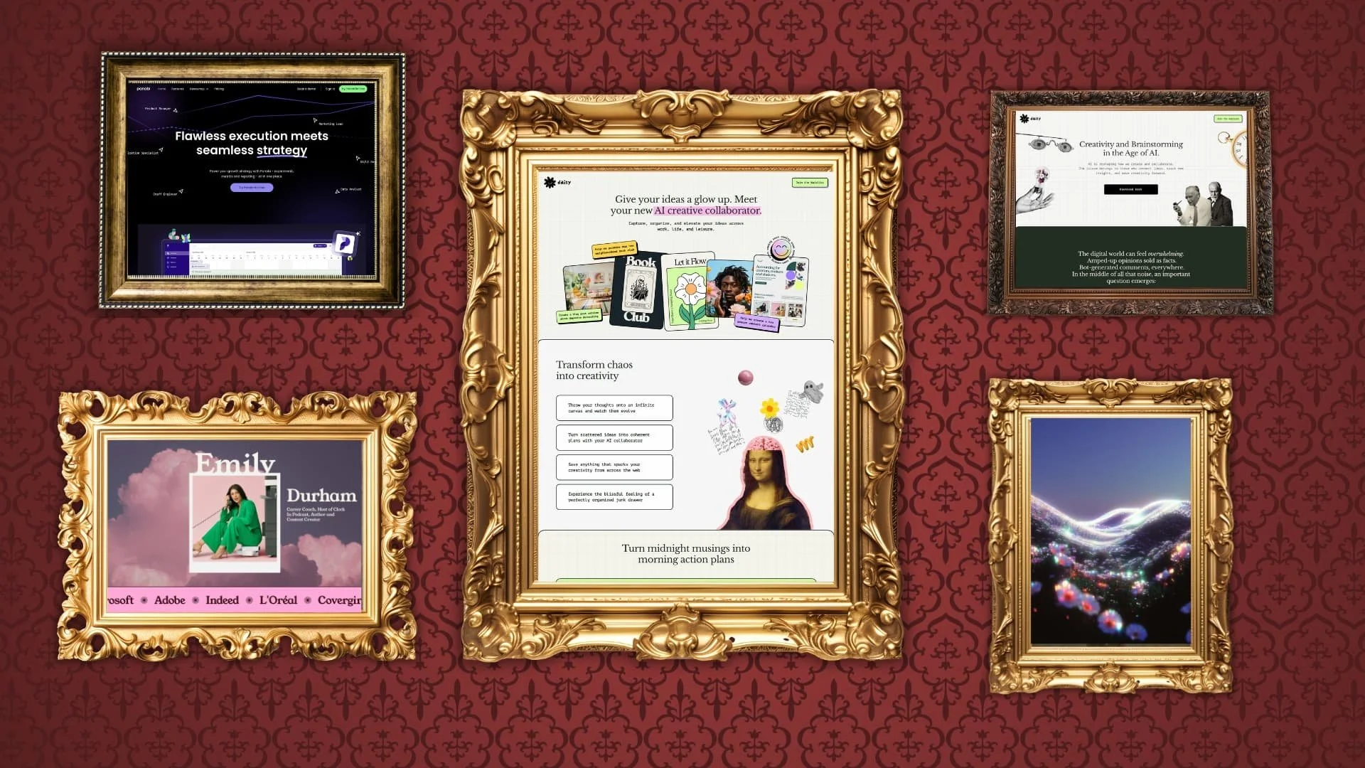 museum web design trend for a portfolio section on a website