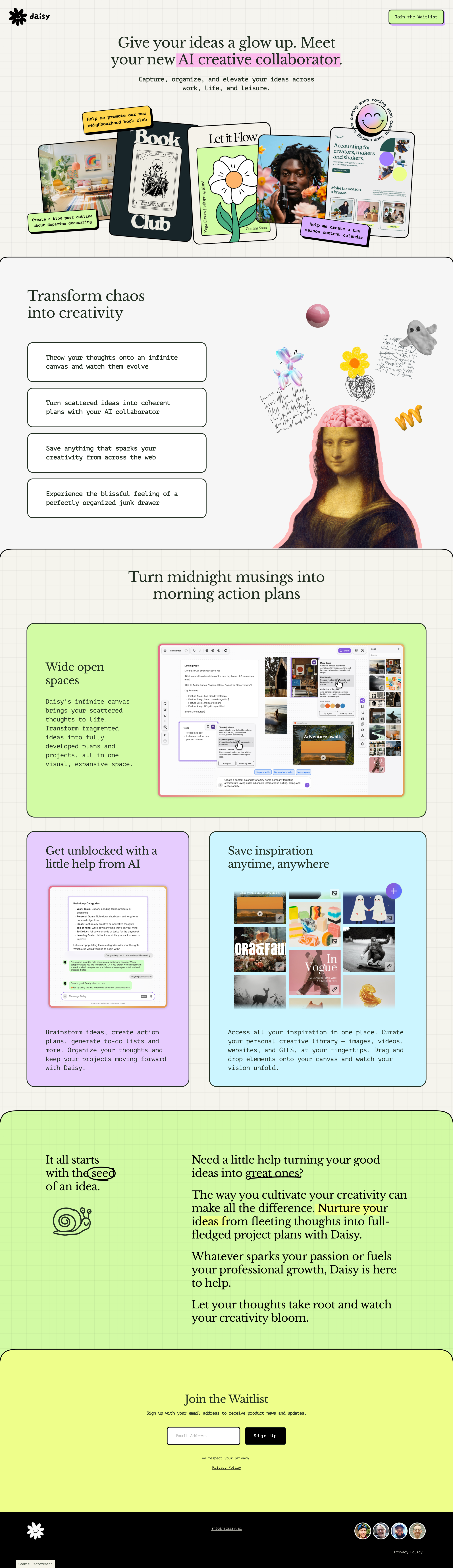AI creative collaboration built on Squarespace
