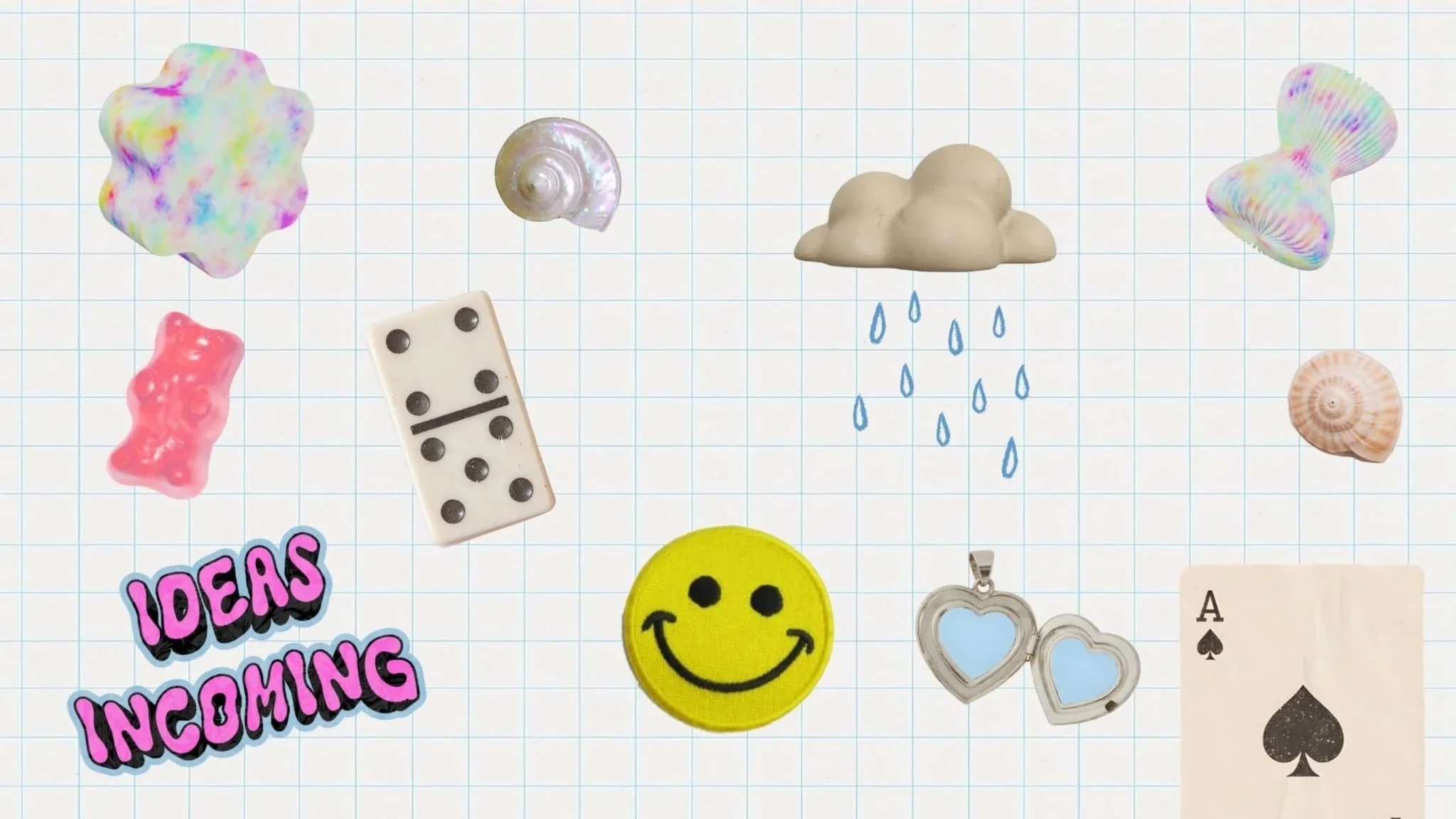 tactile 3d web design elements like patches, shells, gummy bears making up a major 2026 website trend