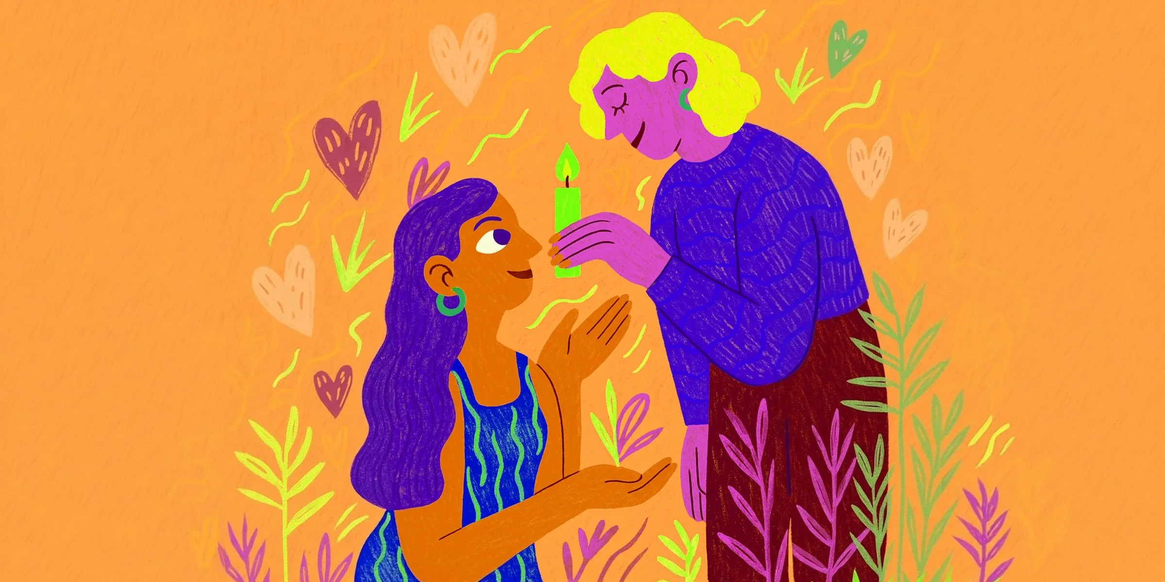 a colourful illustration depicting non profit volunteering and donation