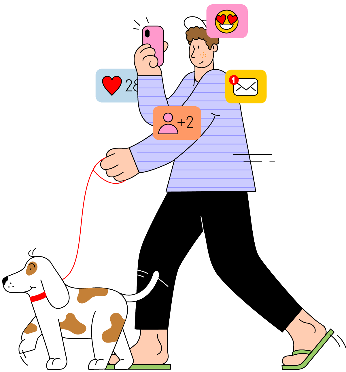 A squarespace designer holding a phone looking at notifcations