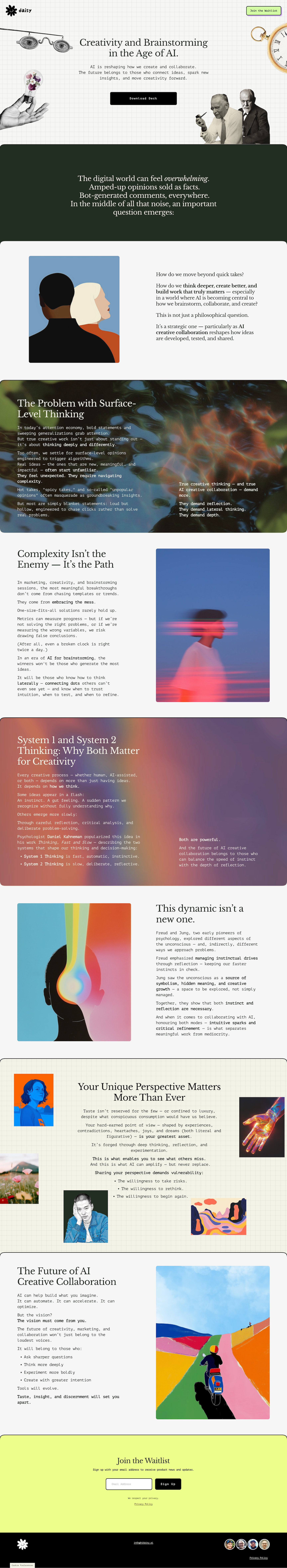 brainstorming with AI blog built on Squarespace