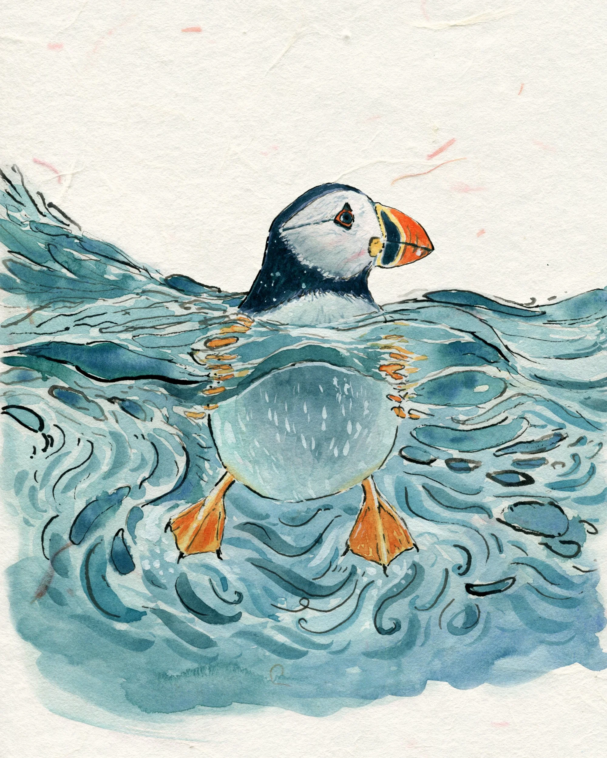 peachtober day 22 puffin (web).jpg