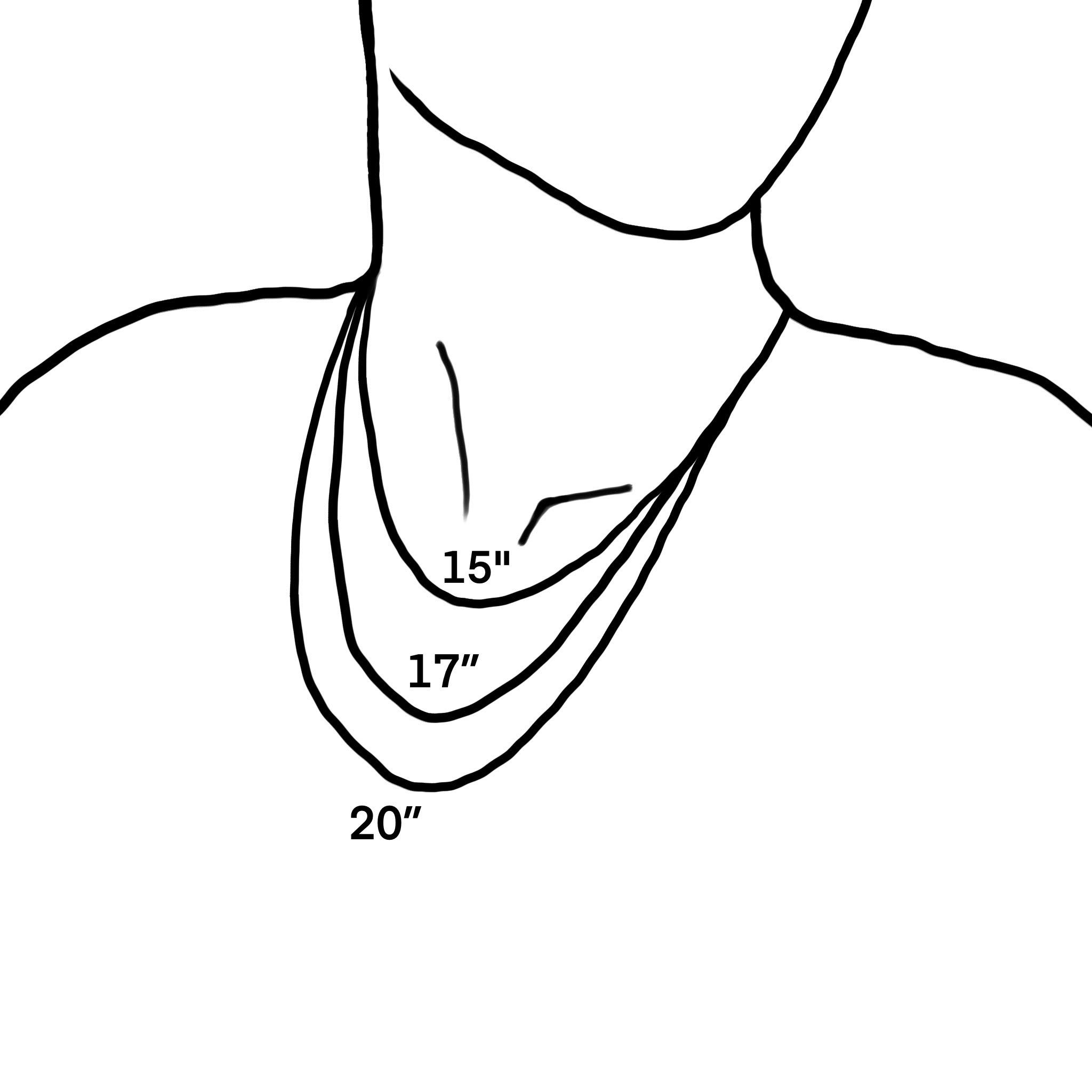 Necklace Size Chart & Guide | The Jewellery Room