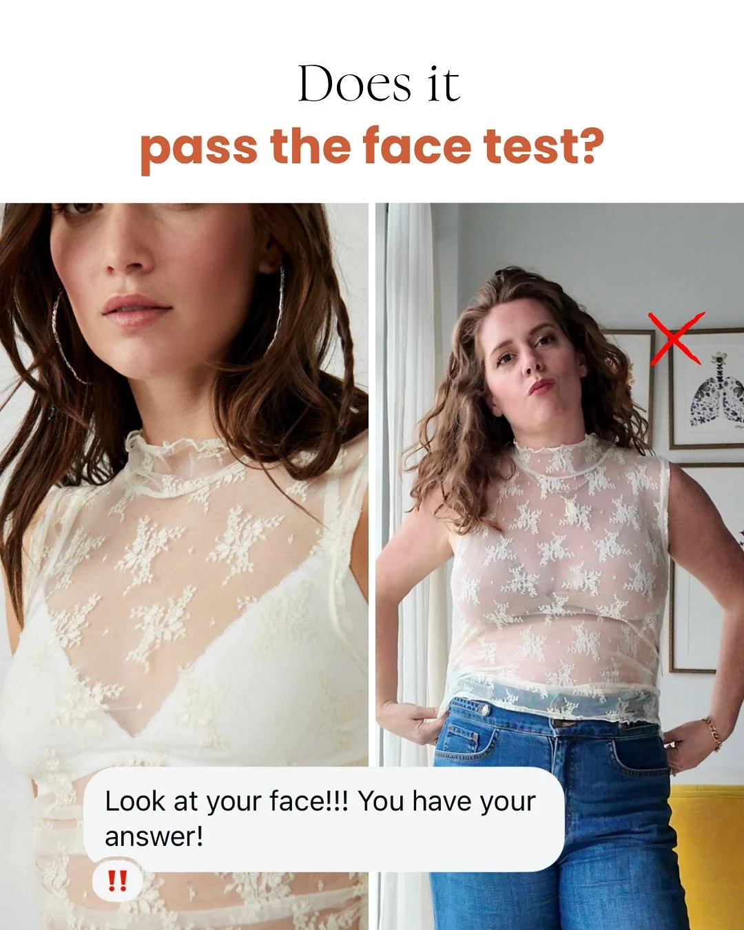 This style hack will save you from many a panic-buy and back-of-closet regret. 
But once you try it, you can’t unsee it 🤣
It’s ridiculously simple: record yourself in the mirror THE MOMENT you try on a new piece. 
Before you’ve