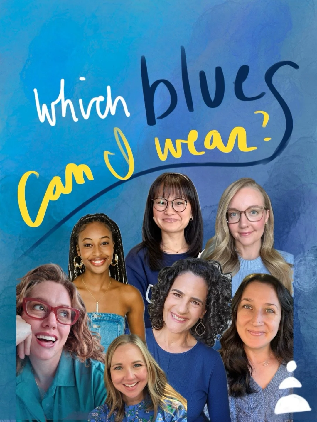 Blues go with just about everything, 
✨making oranges and yellows pop, 
🦋 or blending seamlessly with greens, other blues, and neutrals for a serene vibe. 

They go hard in your closet 💪

If you have trouble spotting &ldquo;your blues?&rdquo; 👇

✅