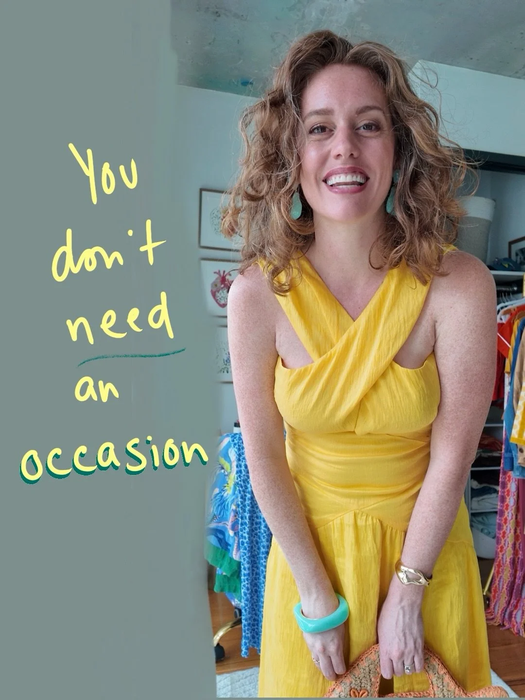 I&rsquo;ve been sitting on this dress for a couple months, waiting on an occasion to wear it&hellip;

Then I remembered my LIFE is the occasion - and wore it to chipotle and the park. 

And actually I think it helped me be happier and more present wi