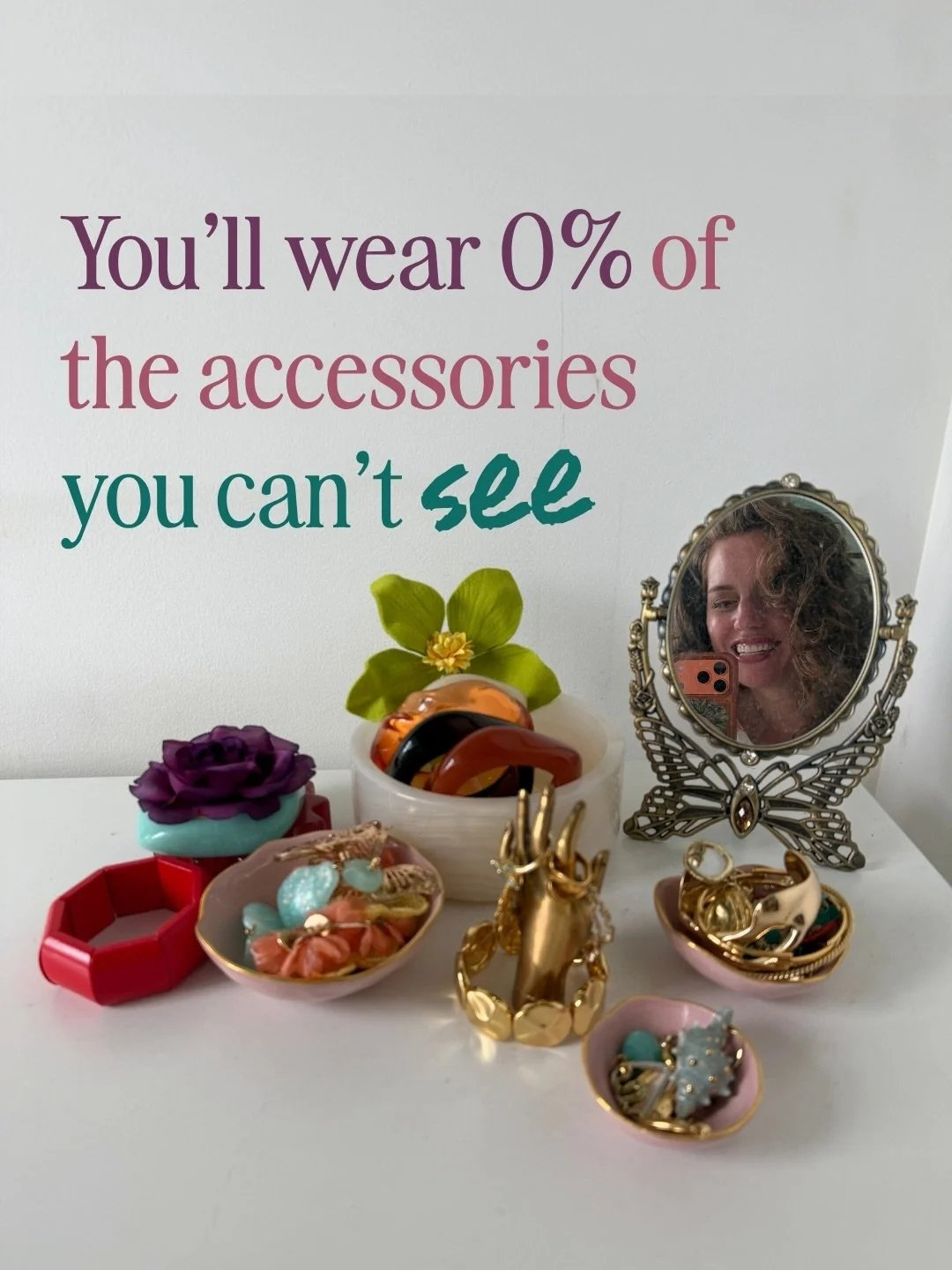 I made my accessories part of my decor and never looked back 👏

Makes it EASY to add something fun and creative to my outfits on a random Thursday.

I am so drawn to the ladies who add flair with accessories. The more and the quirkier, the better.

