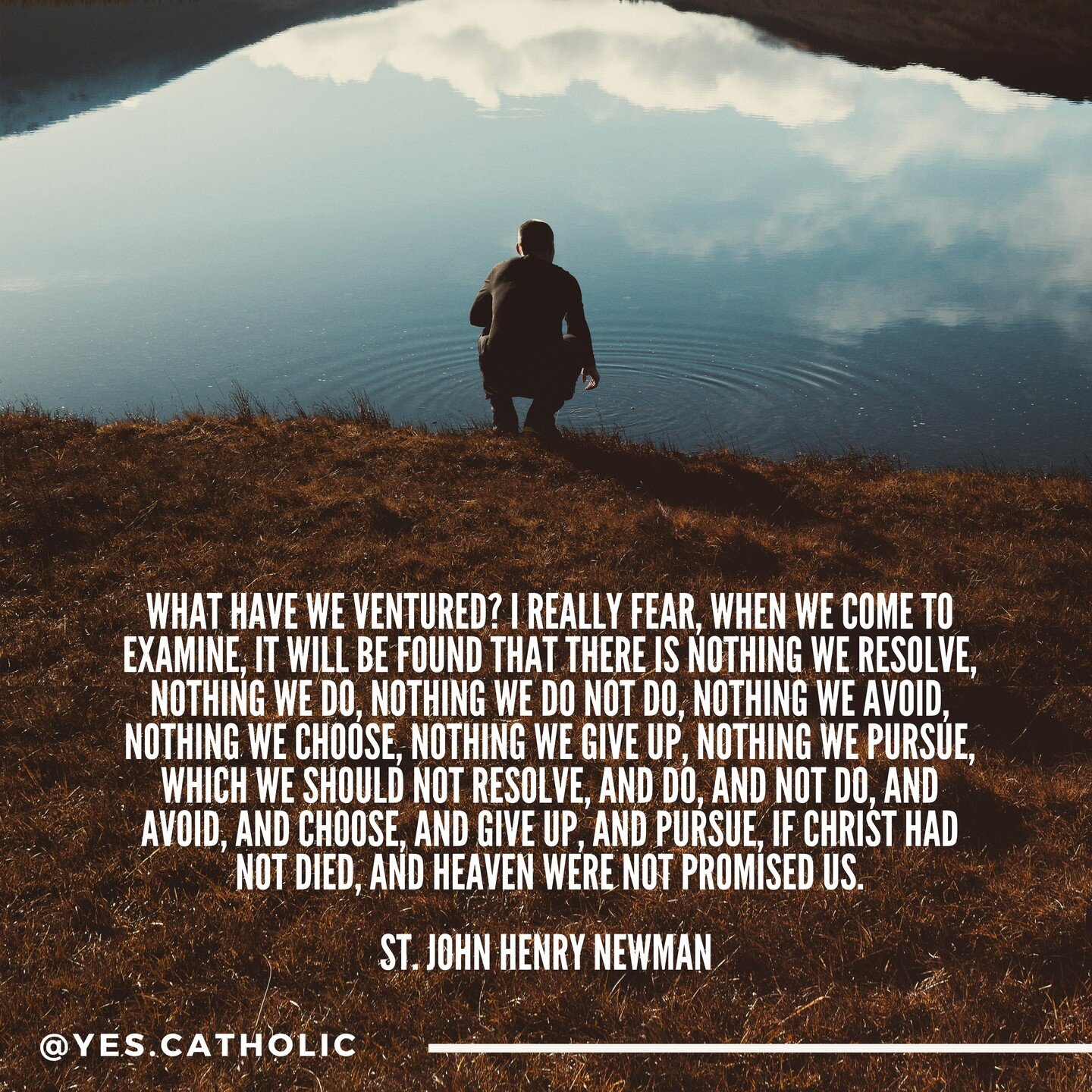 St. John Henry Newman is my favorite saint. In this powerful sermon, he defines faith as venturing on Christ's word without seeing. The apostles risked everything for the sake of the name, and Newman considers if we are really risking anything anymor