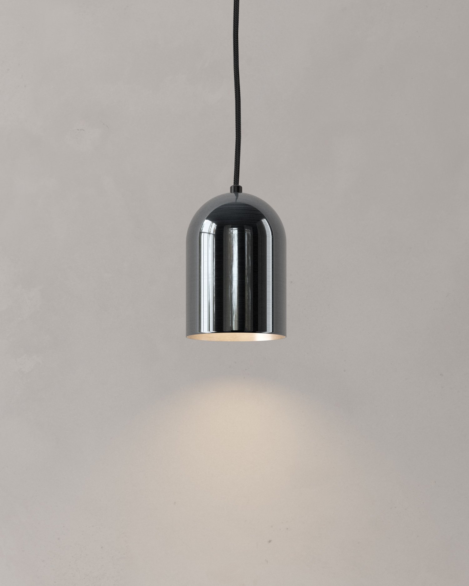 Lámpara Colgante CTR01 Acero Cromado Negro — Studio