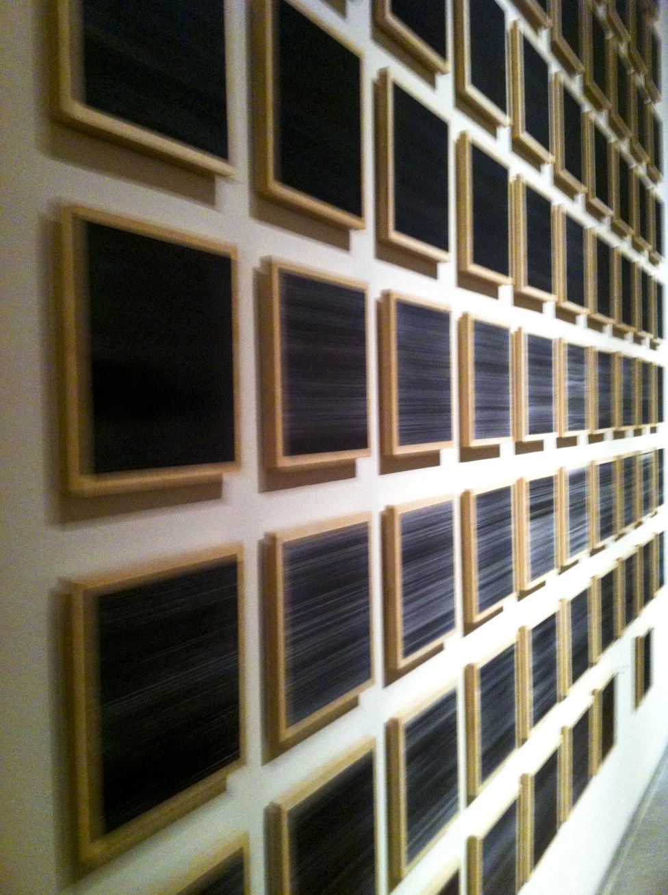 Modern Structure, 2013. 100 drawings. graphite on Velin d'Arches, on wood panel 10 inches x 10 inches x 1 inch each