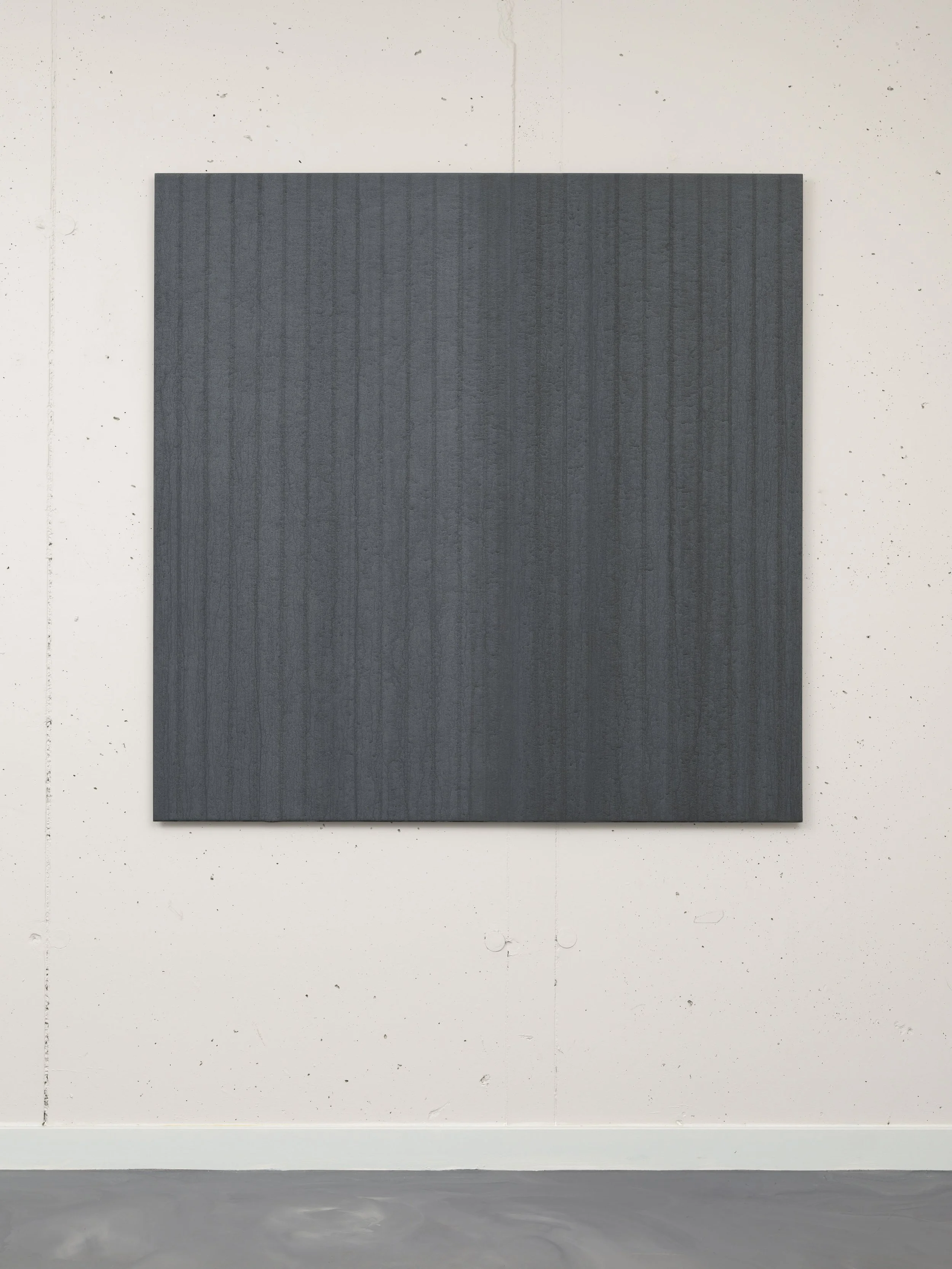Essential Structure, 2012. poured oil, graphite on aluminum panel. 60 inches x 60 inches x .33 inches