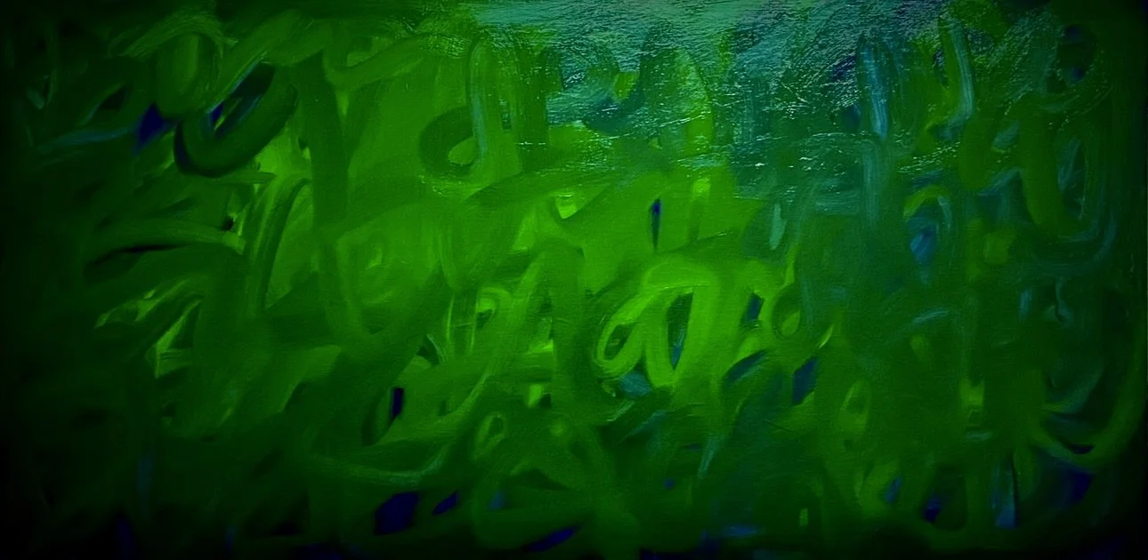 Rêve BleuVerte, 2019, oil on linen, 64 inches x 86 inches x 2 inches. Private Collection