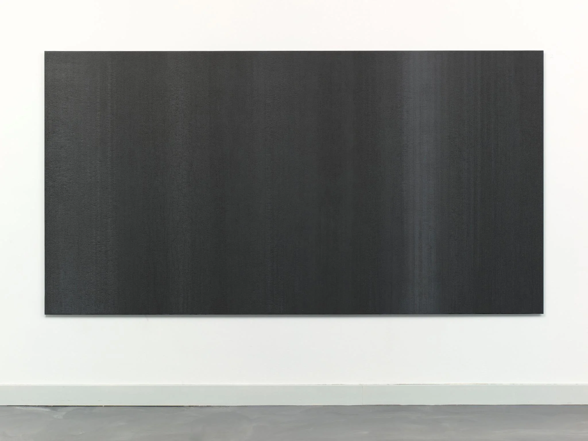 Essential Structure, 2012. poured oil, graphite on aluminum panel. 