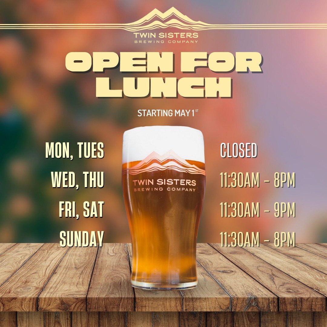 Aw snap! We are so excited to be serving lunch 5 days a week starting May 1st! 🥳 Next month can't come fast enough!

In just 10 days, our extended spring hours will be:

MON &amp; TUES: Closed
WED &amp; THURS: 11:30am-8pm
FRI &amp; SAT: 11:30am - 9p