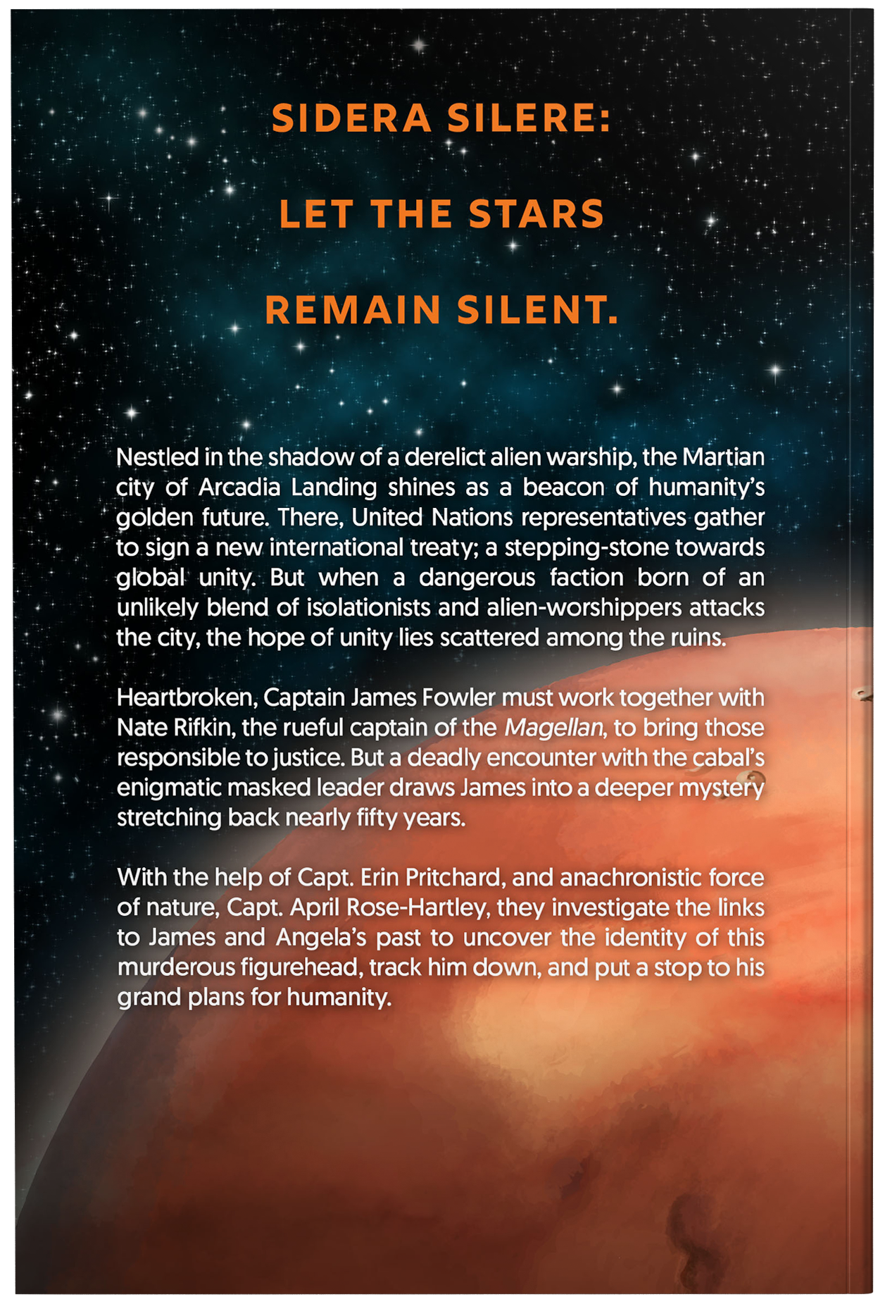 Back cover for The Shadow of Arcadia featuring the blurb.