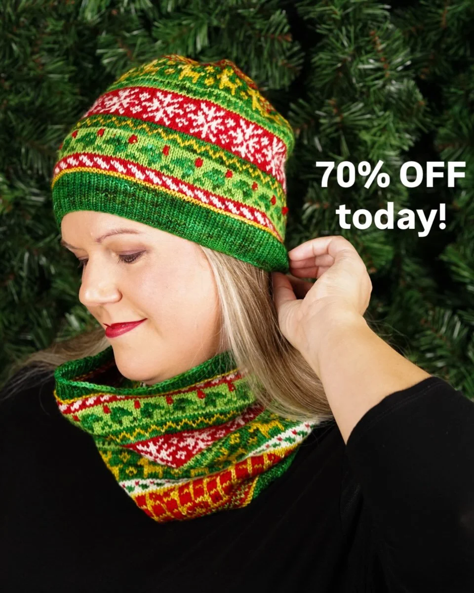 ✨70% OFF✨ the Step Into Christmas HAT and COWL through December 7 (ET)!

Ready to deck yourself head to toe in Christmas spirit??? 🎄❤️✨ Inspired by my Step Into Christmas SOCKS last year, I created a matching HAT and COWL to complete the ensemble!

