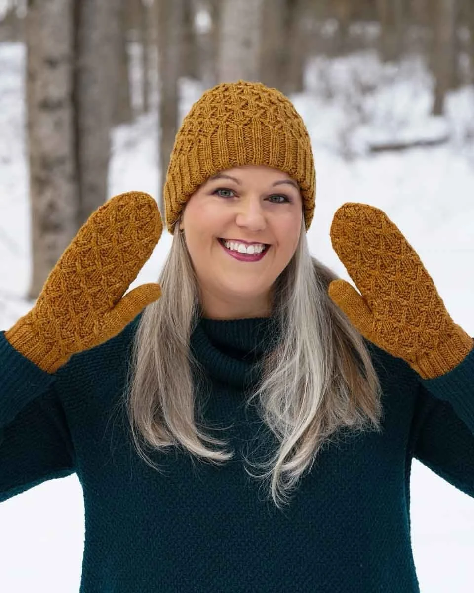 ☀️60% OFF☀️ my new patterns with code SOLAR through February 20 (ET)!

Bring some warmth and happiness to your knitting needles with the Solar Power Hat and Mittens! 😎

Here&rsquo;s what I love about these designs:
☀️ Quick to knit in DK yarn
☀️ Fab