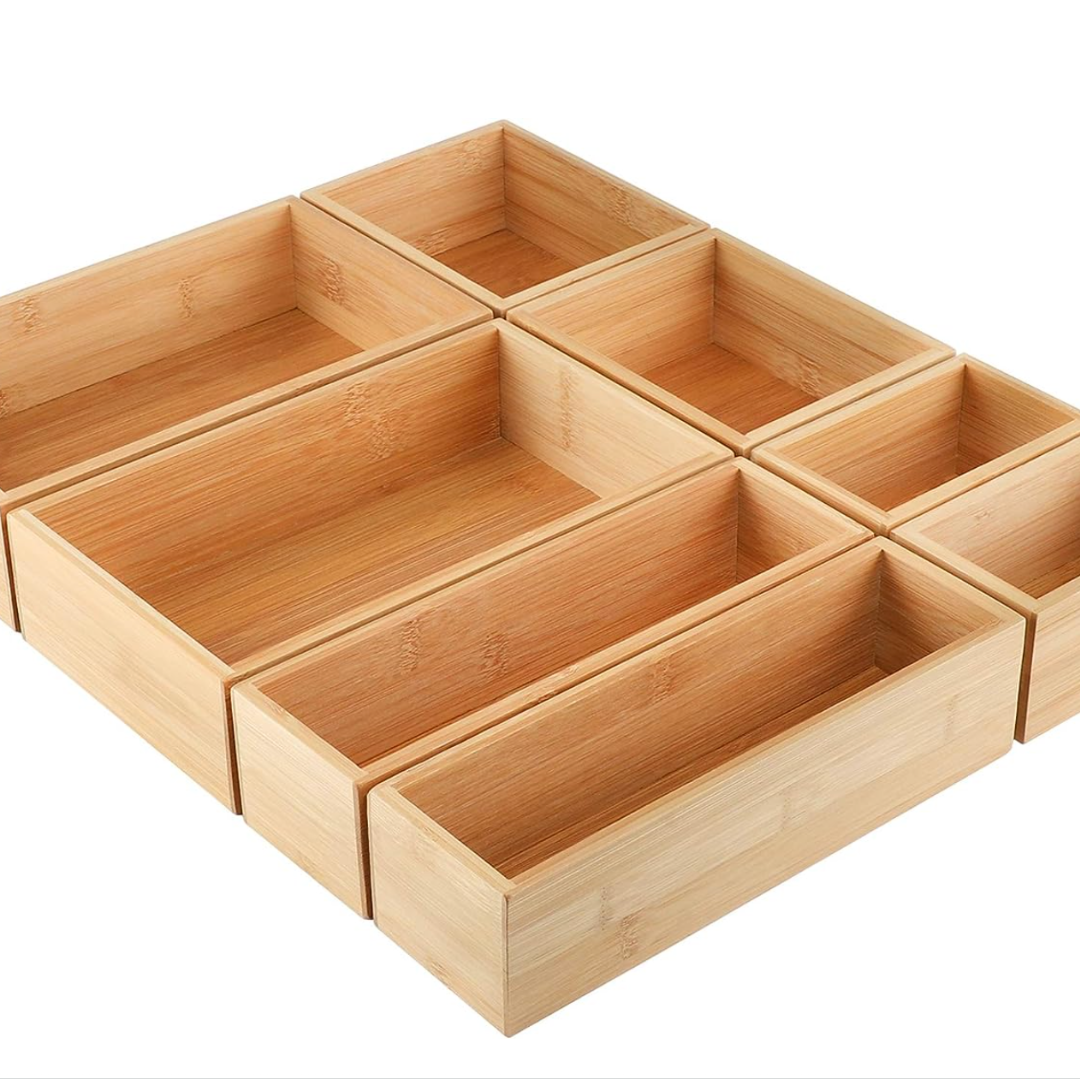 Bamboo Display Boxes, Various Sizes // Qty: 2 of each size shown in picture