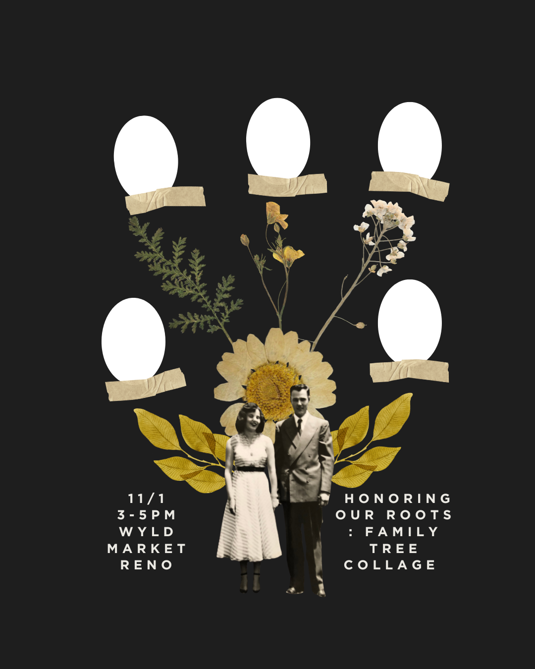 Honor Your Roots with Mindful Art-Making : Family Tree with Pressed Foliage at Wyld Market Collective