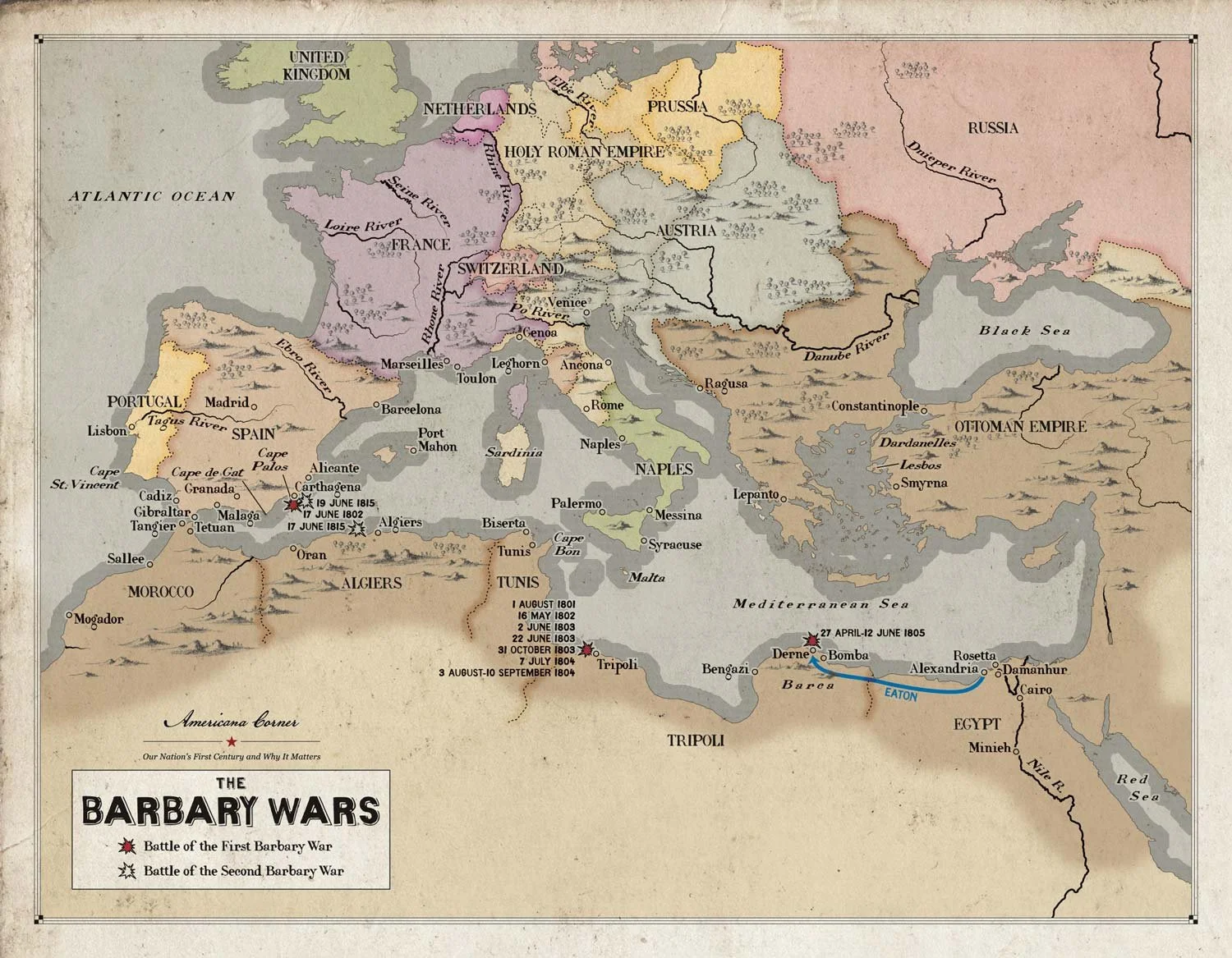 The Barbary Wars Map