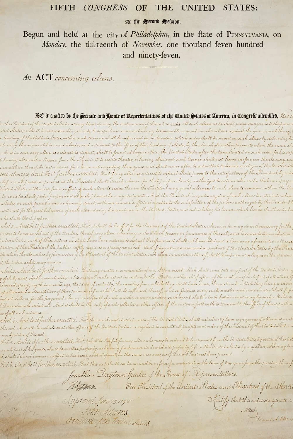 The Alien and Sedition Acts — Americana Corner