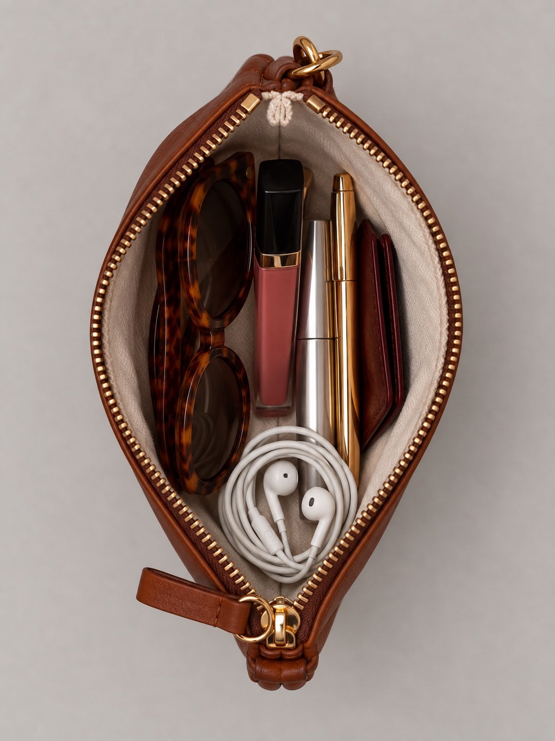 The Cognac Mini with Gold Trim.jpg