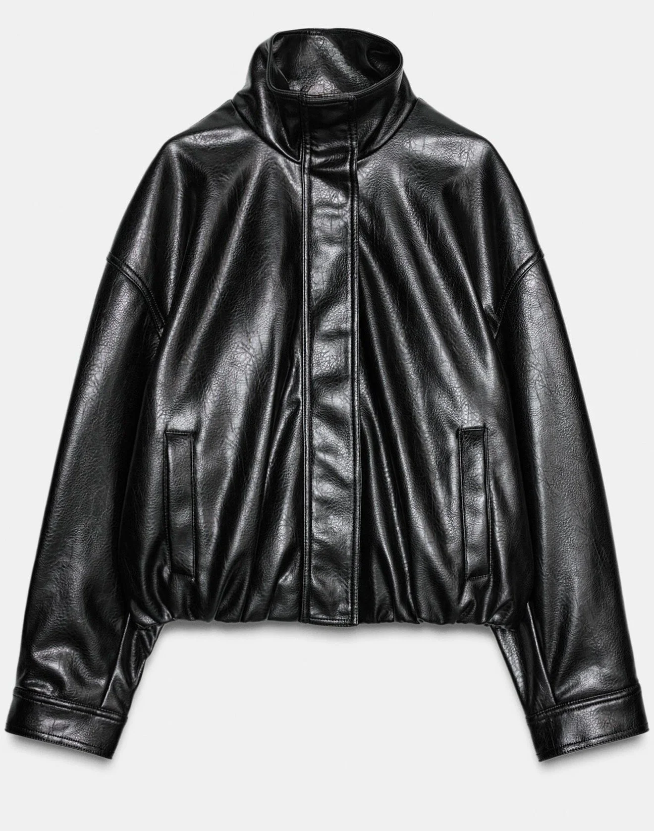 faux leather bomber
