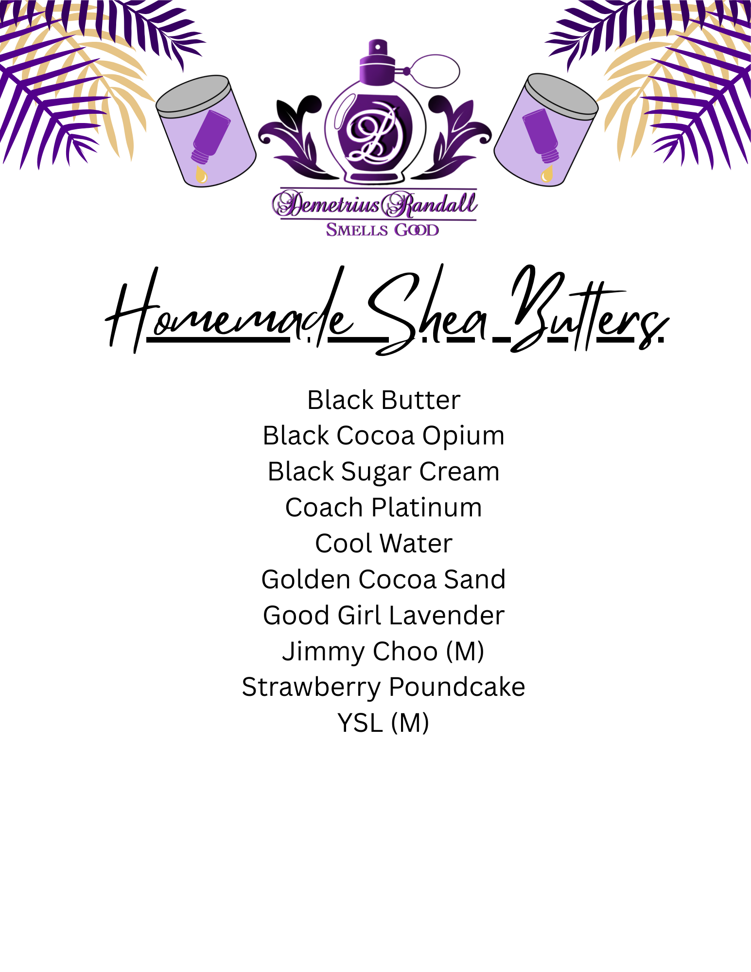 Homemade Shea Butter List