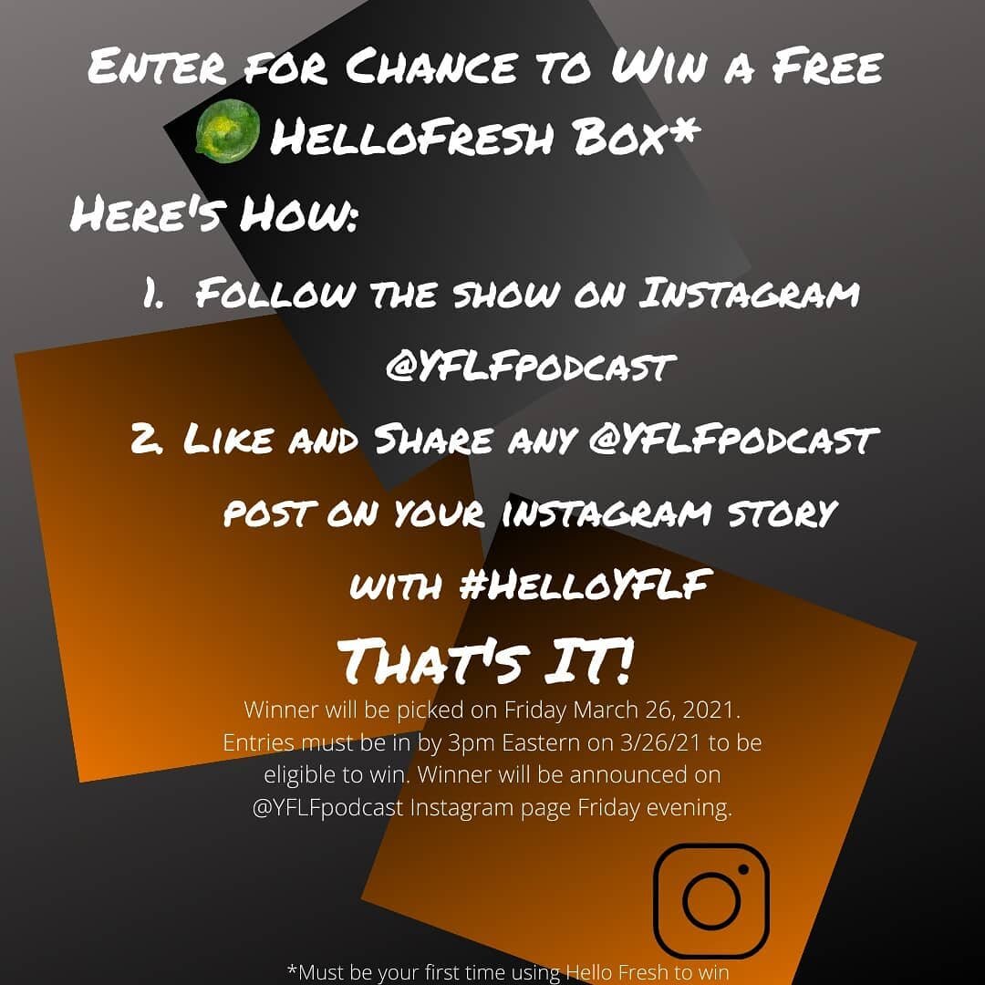 Win a Free meal box from HelloFresh with a few easy step. #HelloYFLF
.
.
.
.
#HelloFresh #HelloFreshLife #FoodPodcast #Podcast #hellofreshmeals #YourFoodLooksFunny