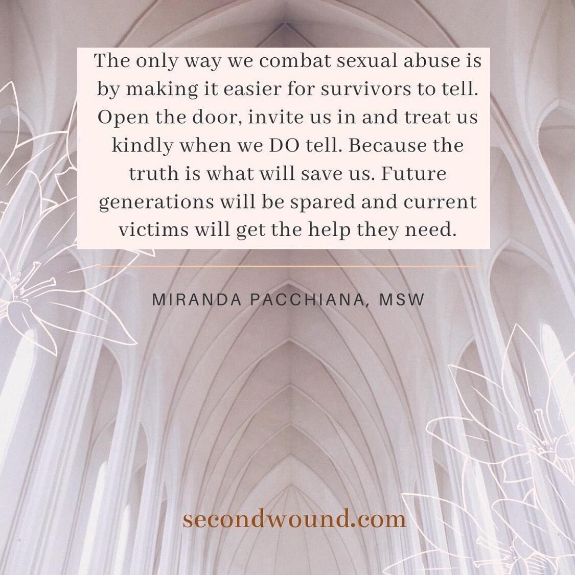 Repost from @thesecondwound
&bull;
Did you know that 70% of rapes happen against children? 1 in 4 girls and 1 in 6 boys will be sexually abused before age 18. As difficult as these truths are to take in, we must LOOK at the epidemic of child sexual a