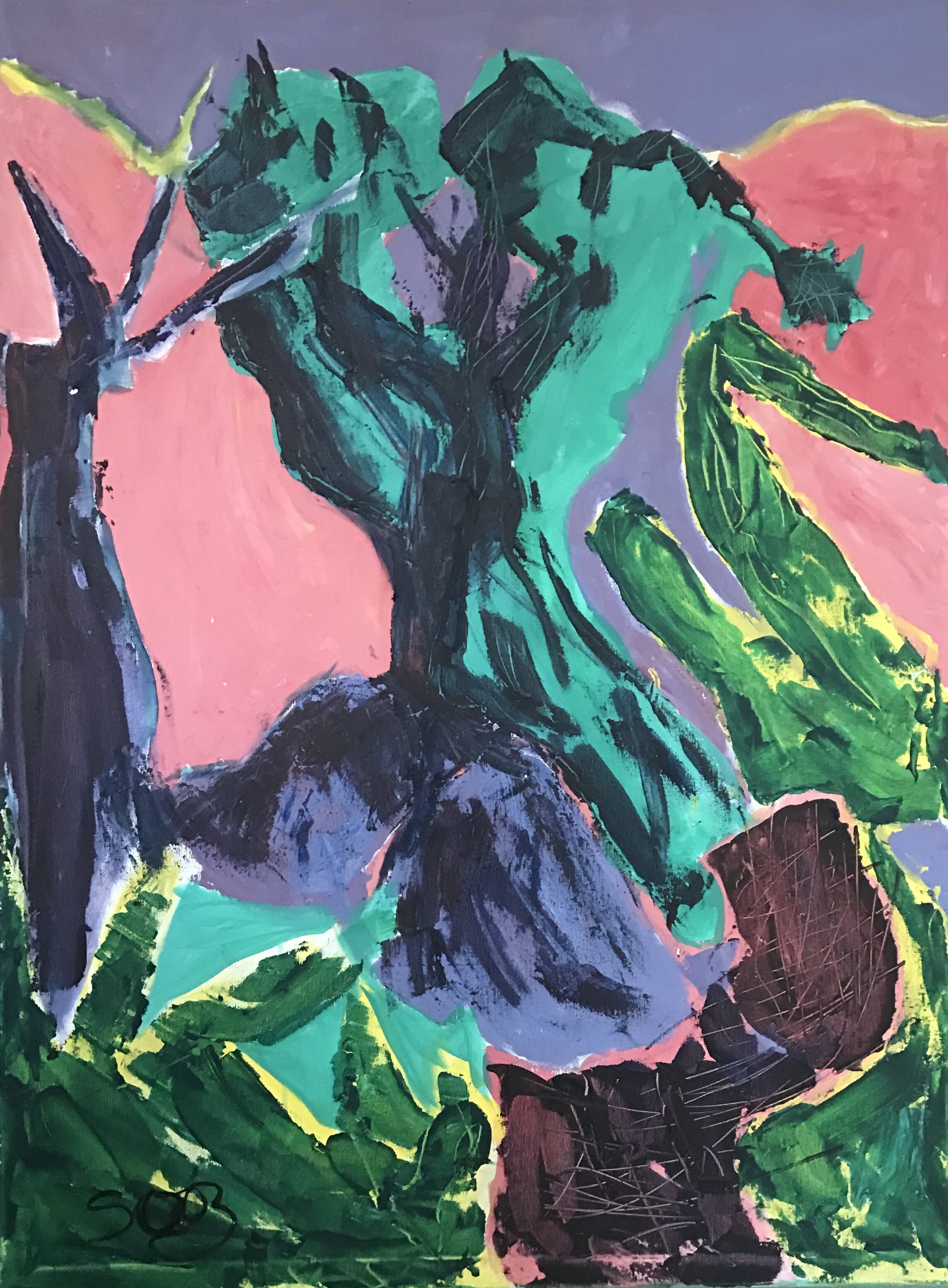 Royal Way II, acrylic on canvas