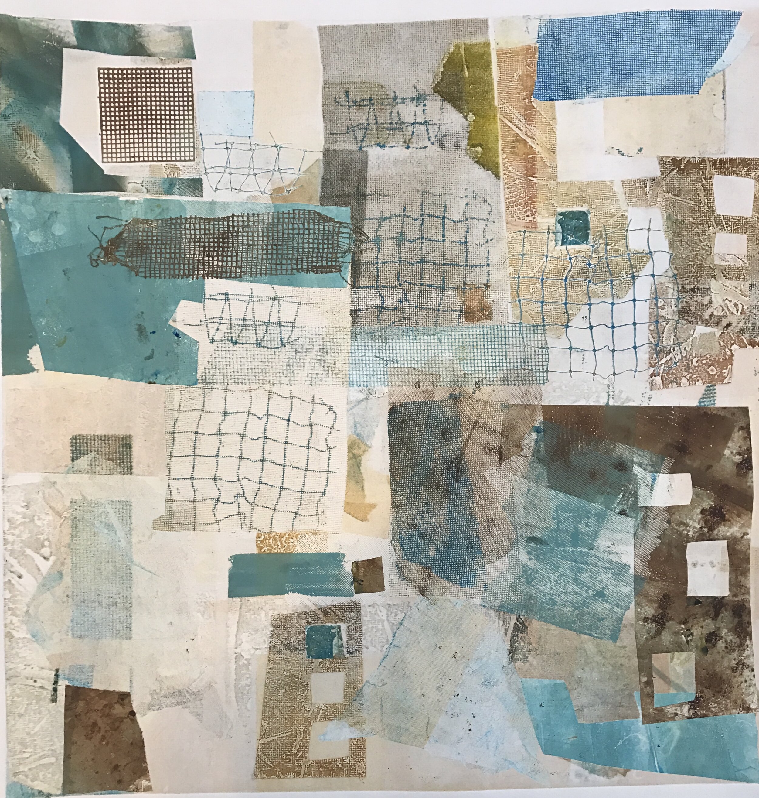 Going to Town, monotype, 24"x24"