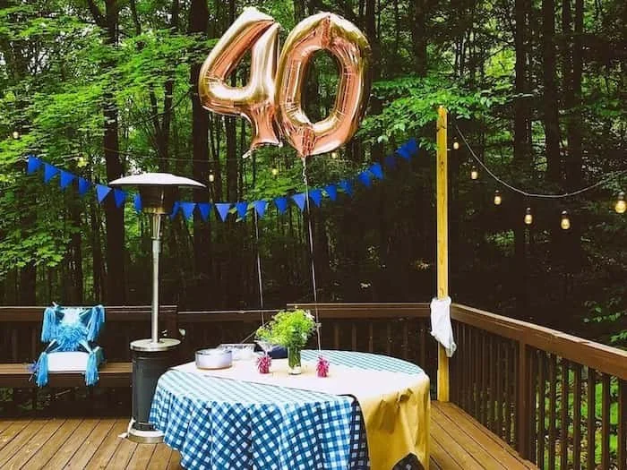 A 40th Birthday party with ballons