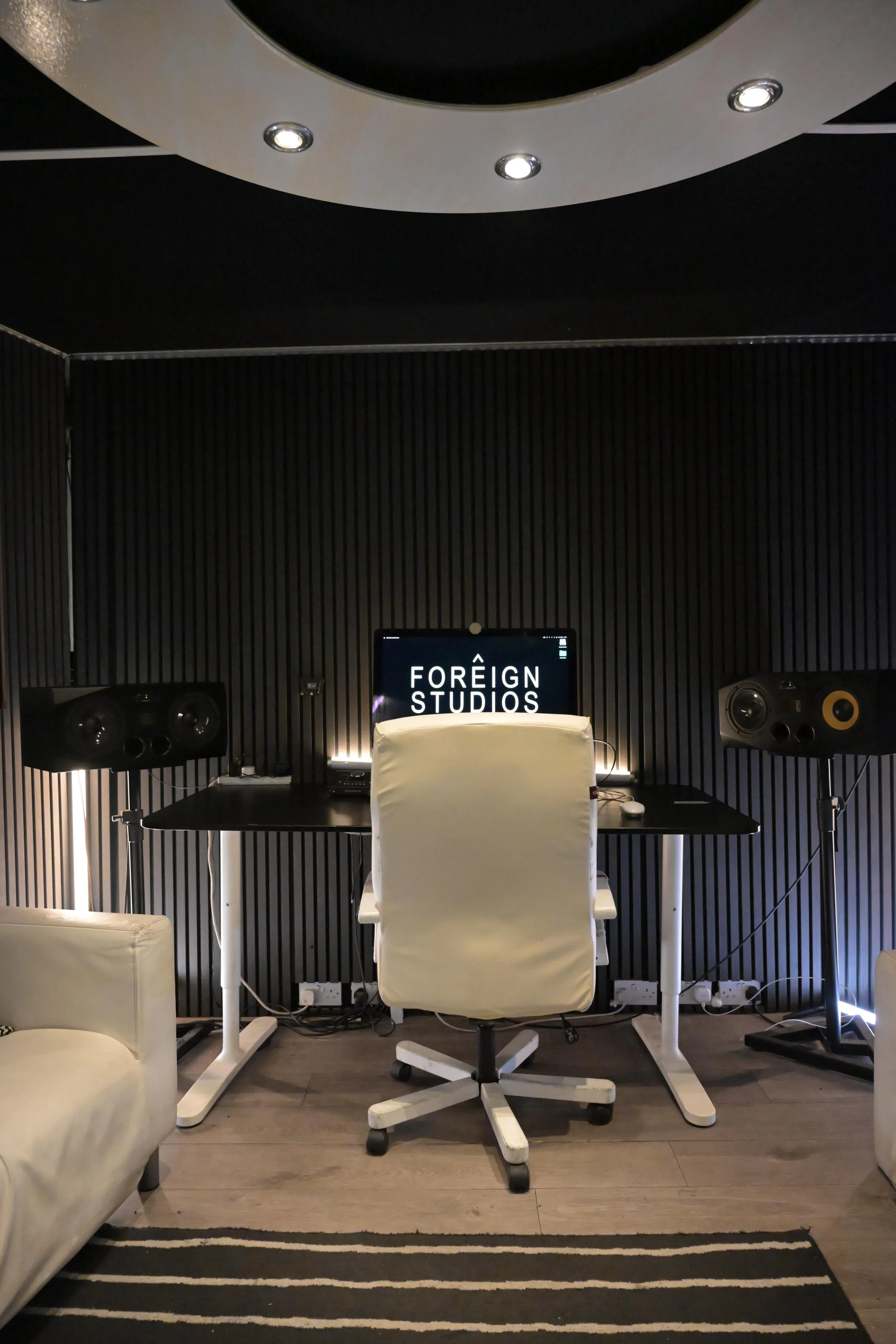 inside Foreign Studio Black and white room located in Tottenham Hale North London