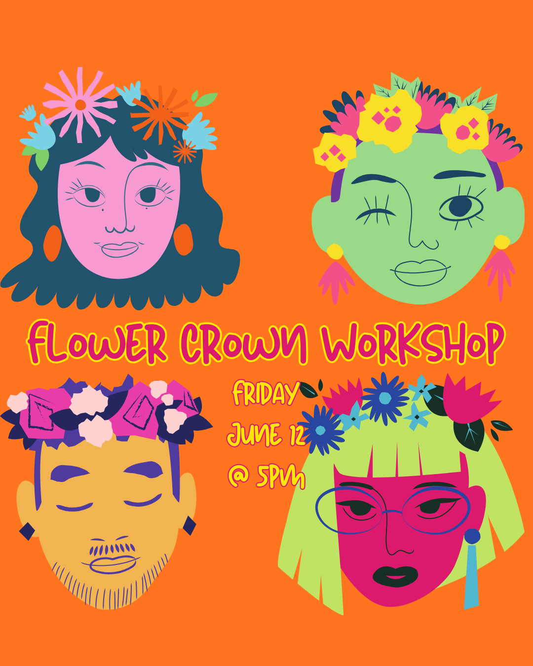 Flower Crown Workshop 6/12 5pm
