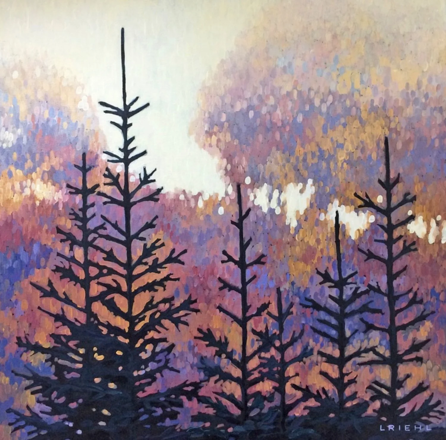 Just Me & the Trees, 24x24" acrylic - $1,615