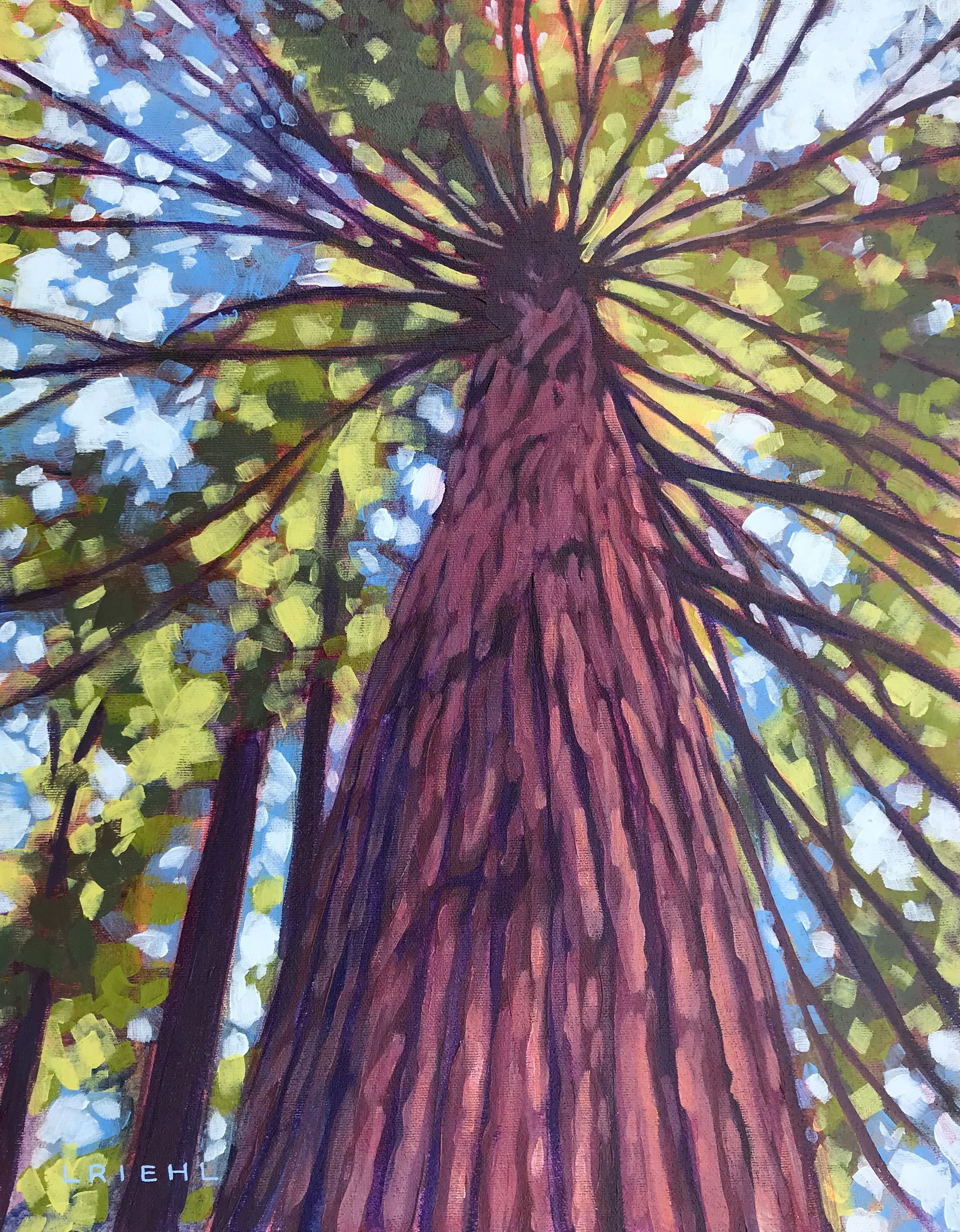 Rising, 18x14" acrylic + white frame - $850