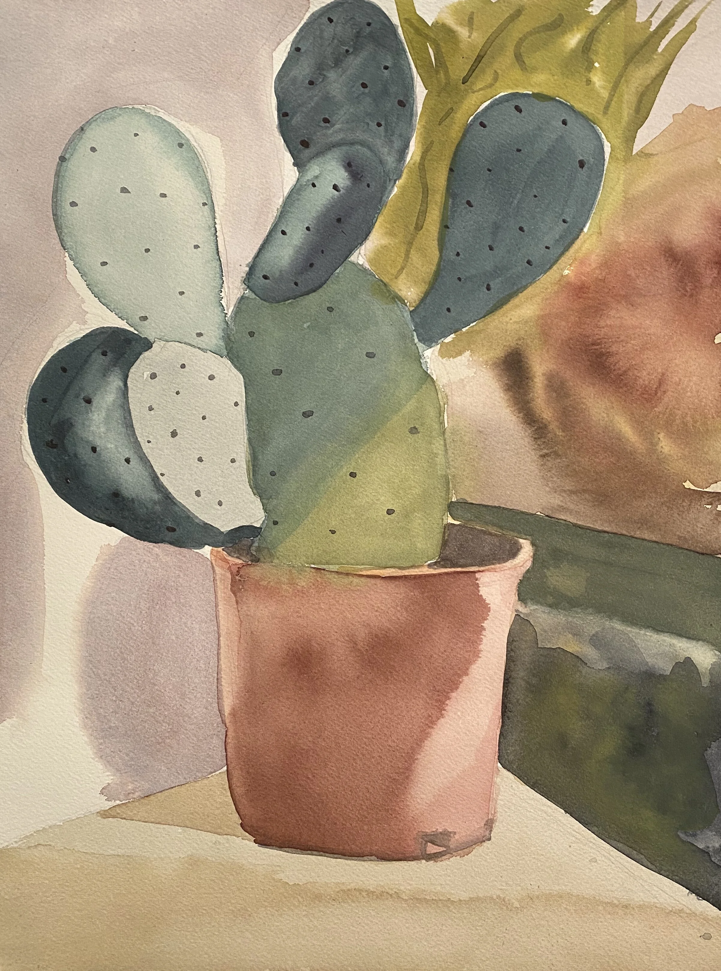 Cactus - Watercolor - 9x12"